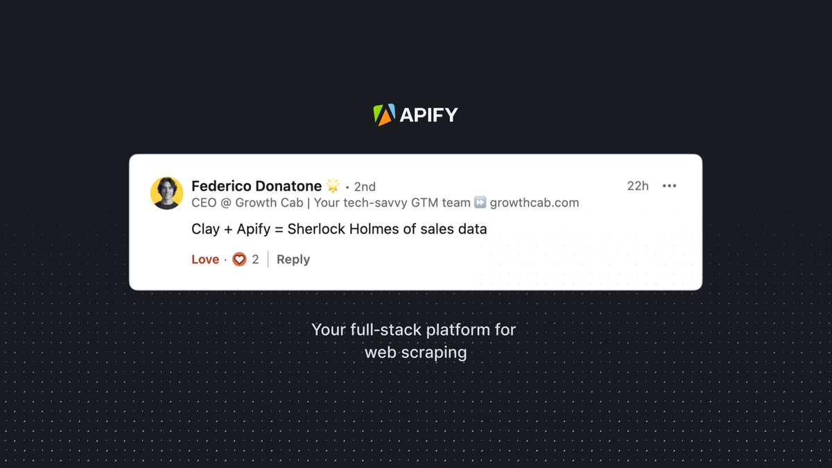 Apify tweet media