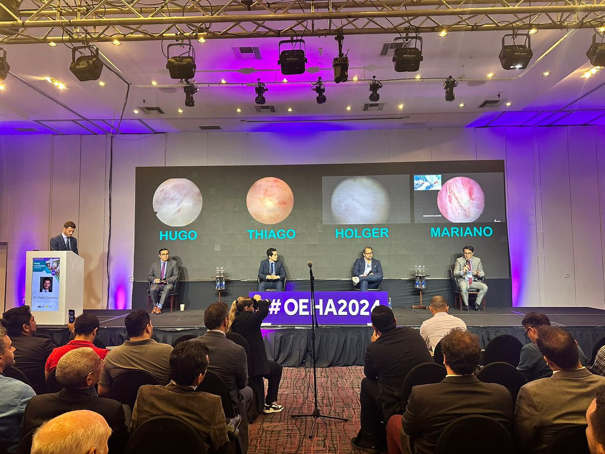 Pablo Contreras (@pabloncontreras) on Twitter photo On stage📢
Moderator: Pablo Contreras
<a href="/MSGONZALEZURO/">Mariano Sebastian Gonzalez</a>
<a href="/ThiagoHotaUro/">Thiago Hota</a>
<a href="/HolgerGerullis/">Holger Gerullis</a>
<a href="/endohugologo/">Hugo de la Rosa</a>
Co Director: <a href="/DrVitagliano/">Gonzalo Vitagliano</a>
#OEHA2024 📢
<a href="/uroauca/">Asociación Urológica de Centroamérica y el Caribe</a> <a href="/smumexico/">SMU México</a> <a href="/colmexuro/">Colegio Mexicano de Urología</a> <a href="/sbuoficial/">Sociedade Brasileira de Urologia</a> <a href="/Urolchi/">Sociedad Chilena de Urología</a> <a href="/SCUColombia/">Sociedad Colombiana de Urología</a> <a href="/spuurologia/">Sociedad Peruana de Urología</a> <a href="/urologiapy/">Sociedad Paraguaya de Urología 🇵🇾</a> <a href="/UrologosUruguay/">Urología Uruguaya</a> <a href="/SoVzlaUro/">Sociedad Venezolana de Urología</a> On stage📢
Moderator: Pablo Contreras
<a href="/MSGONZALEZURO/">Mariano Sebastian Gonzalez</a>
<a href="/ThiagoHotaUro/">Thiago Hota</a>
<a href="/HolgerGerullis/">Holger Gerullis</a>
<a href="/endohugologo/">Hugo de la Rosa</a>
Co Director: <a href="/DrVitagliano/">Gonzalo Vitagliano</a>
#OEHA2024 📢
<a href="/uroauca/">Asociación Urológica de Centroamérica y el Caribe</a> <a href="/smumexico/">SMU México</a> <a href="/colmexuro/">Colegio Mexicano de Urología</a> <a href="/sbuoficial/">Sociedade Brasileira de Urologia</a> <a href="/Urolchi/">Sociedad Chilena de Urología</a> <a href="/SCUColombia/">Sociedad Colombiana de Urología</a> <a href="/spuurologia/">Sociedad Peruana de Urología</a> <a href="/urologiapy/">Sociedad Paraguaya de Urología 🇵🇾</a> <a href="/UrologosUruguay/">Urología Uruguaya</a> <a href="/SoVzlaUro/">Sociedad Venezolana de Urología</a>