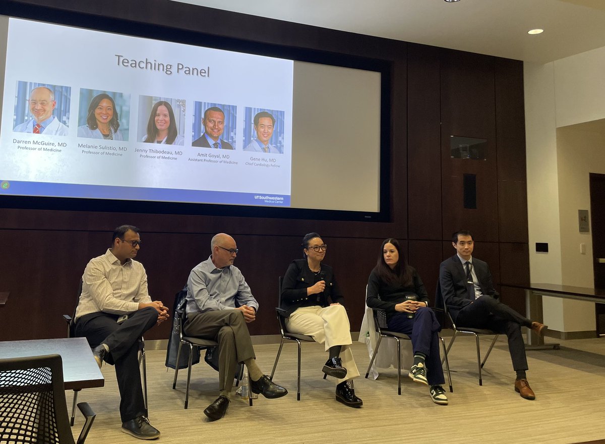 UTSW Cardiology Fellowship (@utswcardfellow) on Twitter photo Terrific discussion sharing pearls of wisdom for teaching our trainnees <a href="/utswheart/">UTSW Heart</a>.
<a href="/GailPetersonMD/">Gail Peterson</a> <a href="/dramitkhera/">Amit Khera</a> <a href="/AmitGoyalMD/">Amit Goyal MD MAS</a> <a href="/melsulistio/">Melanie S. Sulistio, MD</a> <a href="/JTThibs/">Jenny Thibodeau, MD, MSCS</a> Dr. Darren McGuire & Dr. Gene Hu Terrific discussion sharing pearls of wisdom for teaching our trainnees <a href="/utswheart/">UTSW Heart</a>.
<a href="/GailPetersonMD/">Gail Peterson</a> <a href="/dramitkhera/">Amit Khera</a> <a href="/AmitGoyalMD/">Amit Goyal MD MAS</a> <a href="/melsulistio/">Melanie S. Sulistio, MD</a> <a href="/JTThibs/">Jenny Thibodeau, MD, MSCS</a> Dr. Darren McGuire & Dr. Gene Hu