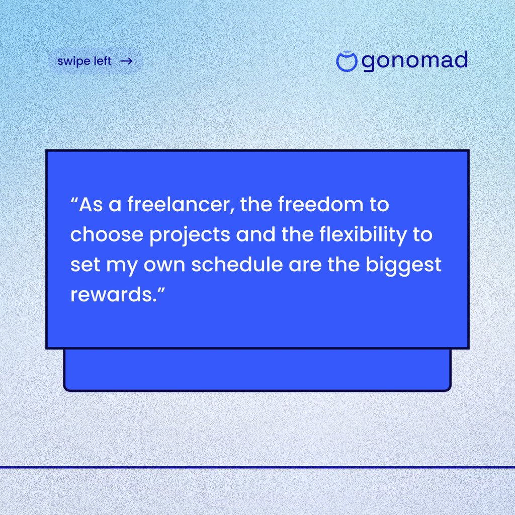 gonomadHQ's tweet photo. Freedom, flexibility, and endless opportunities, Adeshina sums up what makes freelancing exciting for him!
🎤 Over to you, freelancers: what do you love most about your job? Let’s hear it in the comment section !👇
#GoNomad #WithGoNomad
#entrepreneurs https://t.co/xVT2R8OIaP