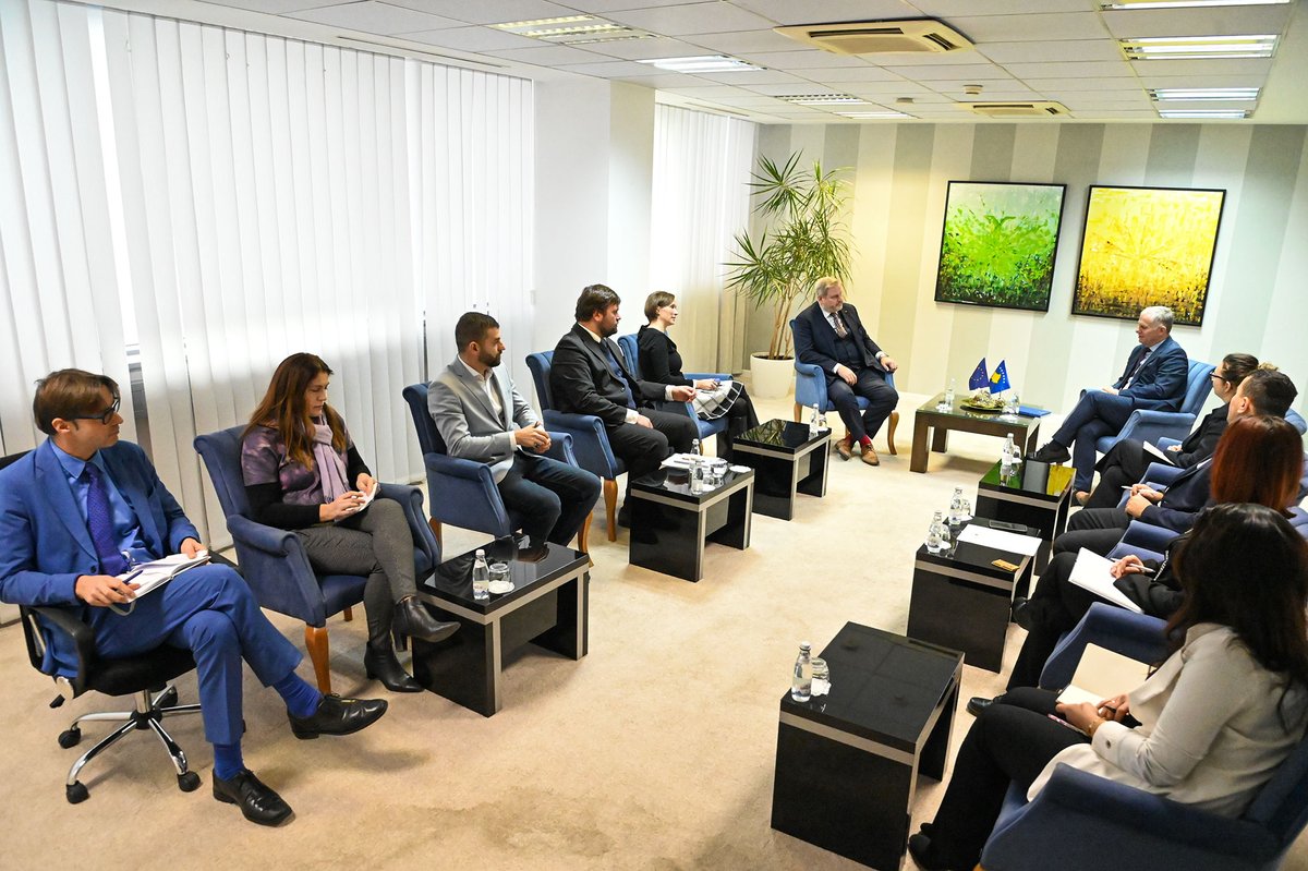 BislimiBesnik's tweet photo. Welcomed today the new Rapporteur for Kosova in the @Europarl_EN @RihoTerras. Emphasized the democratic progress &amp; sustainable economic growth of our country, as well as the importance of the path towards membership in the EU. Looking forward to our fruitful cooperation. 🇽🇰🇪🇺 https://t.co/UP7v1GAwhD
