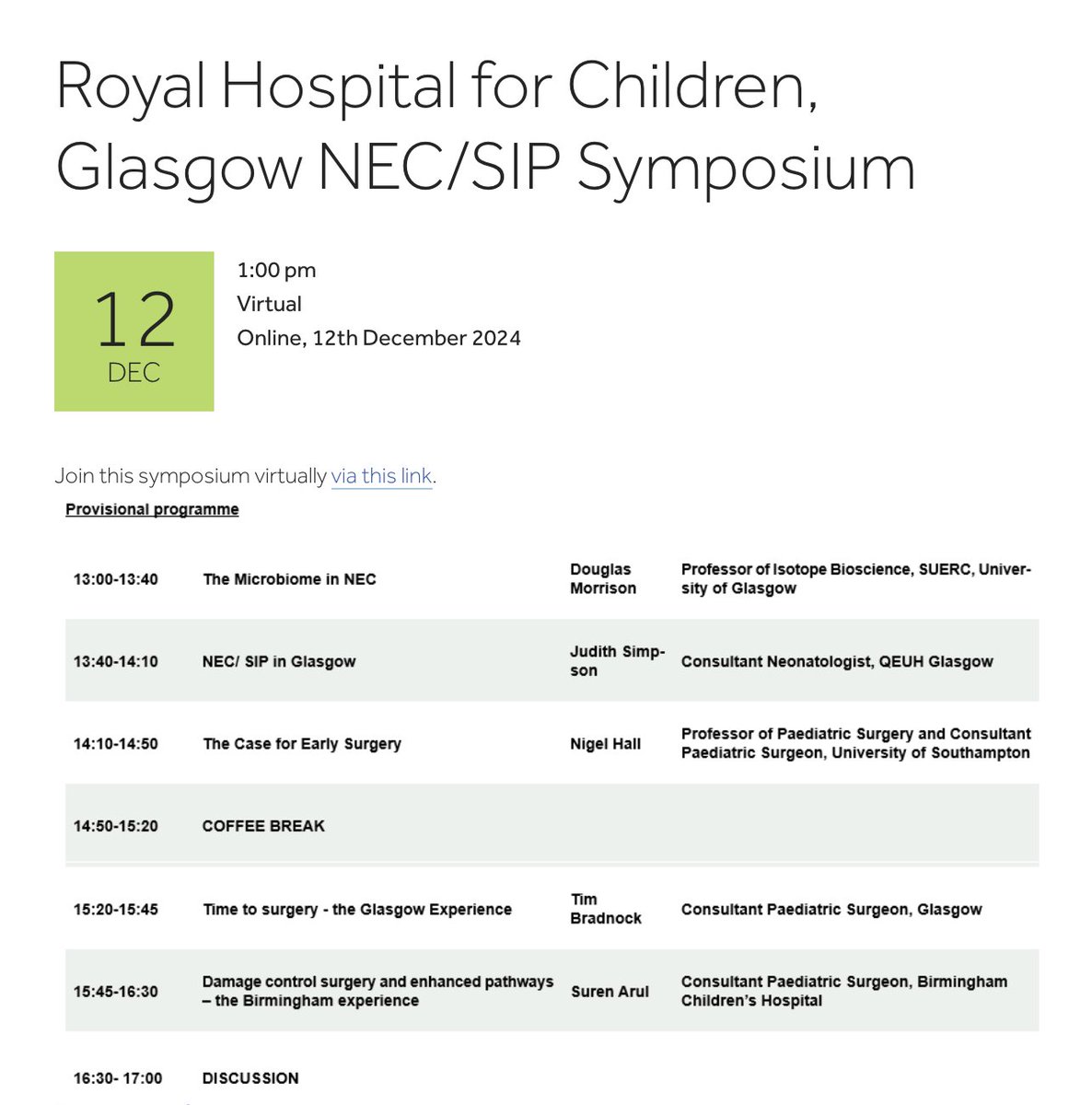 The organisers of this NEC/ SIP symposium have informed us that they are now making it available virtually. Visit the events section of our website to get the link.