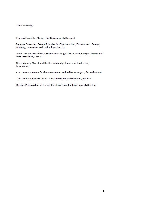 .🇩🇰🇦🇹🇫🇷🇱🇺🇳🇱🇸🇪🇳🇴 letter to the new commissioner for Environment, Water Resilience and a Competitive Circular Economy <a href="/JessikaRoswall/">Jessika Roswall</a>. 

On the need to end export of hazardous chemicals that are banned in the EU in order to protect the human health and environment worldwide.