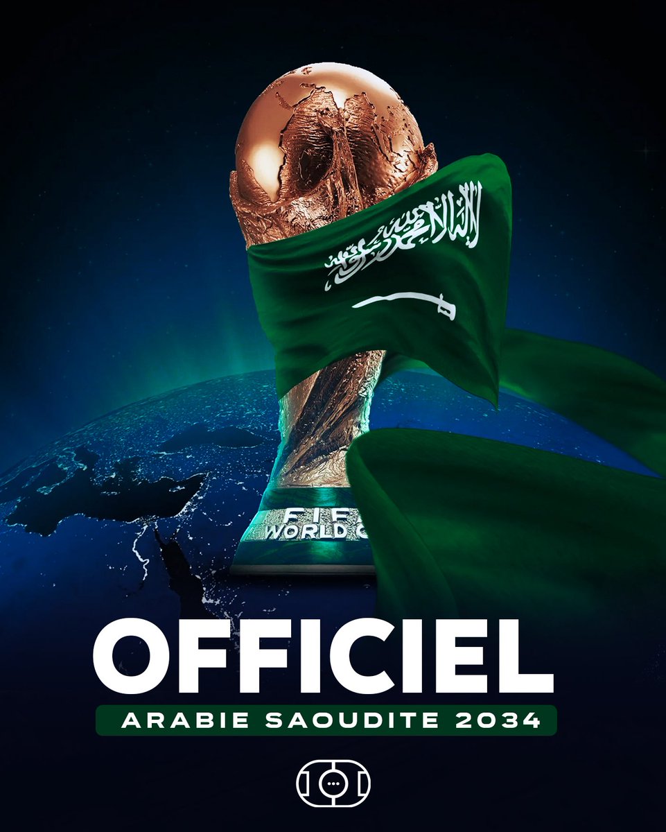 🔴💣 𝗢𝗙𝗙𝗜𝗖𝗜𝗘𝗟 ! 𝗟𝗔 𝗖𝗢𝗨𝗣𝗘 𝗗𝗨 𝗠𝗢𝗡𝗗𝗘 𝟮𝟬𝟯𝟰 𝗦𝗘 𝗝𝗢𝗨𝗘𝗥𝗔 𝗘𝗡 𝗔𝗥𝗔𝗕𝗜𝗘 𝗦𝗔𝗢𝗨𝗗𝗜𝗧𝗘 𝗘𝗡 𝗛𝗜𝗩𝗘𝗥 ! 🏆🇸🇦

Le Royaume promet 𝗹𝗲 𝗽𝗹𝘂𝘀 𝗯𝗲𝗮𝘂 𝗺𝗼𝗻𝗱𝗶𝗮𝗹 𝗱𝗲 𝗹’𝗵𝗶𝘀𝘁𝗼𝗶𝗿𝗲. ✨