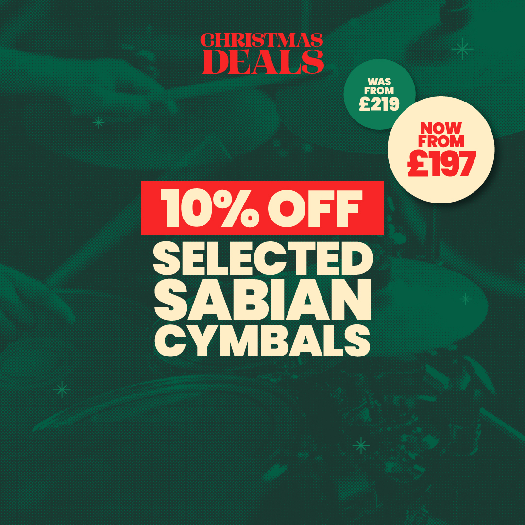 playmusictoday's tweet image. Freshen up your cymbal set-up this Christmas with 10% off selected Sabian Cymbals! 🎁

Was from £219, now from £197! 🔥

Find out more: pmtonline.co.uk/special-offers…

 #SabianCymbals #DrumGear #CymbalSale #DrummersLife