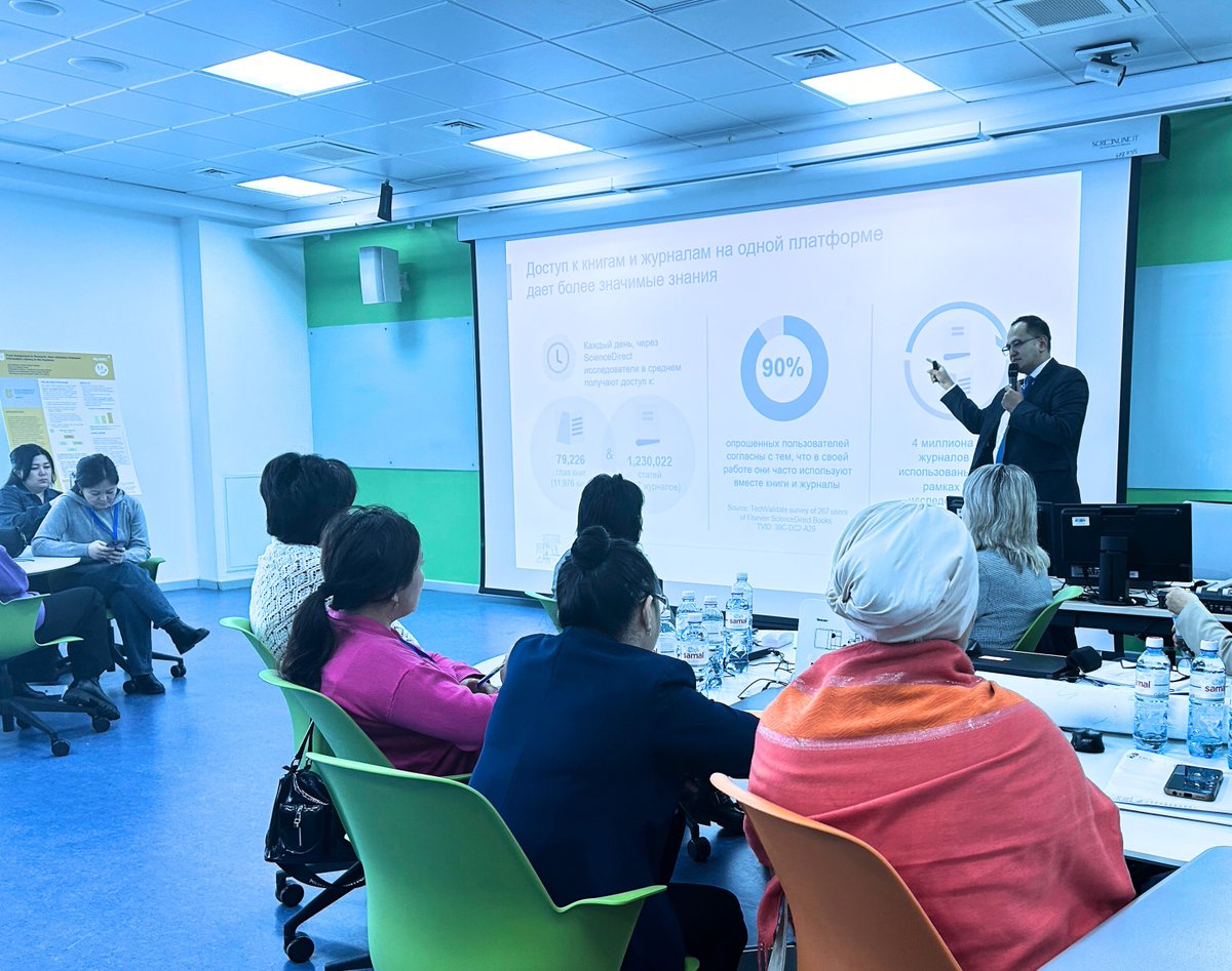 NU_Library_NU's tweet image. 📚💡 #EALT2024: Enhancing library excellence! #NULibrary hosted the Eurasian Academic Libraries Training, focusing on AI, research support, and student well-being. Thank you for joining this pivotal event!
#KazakhLibraries #AI #OpenAccess #NURIS #ProfessionalDevelopment
