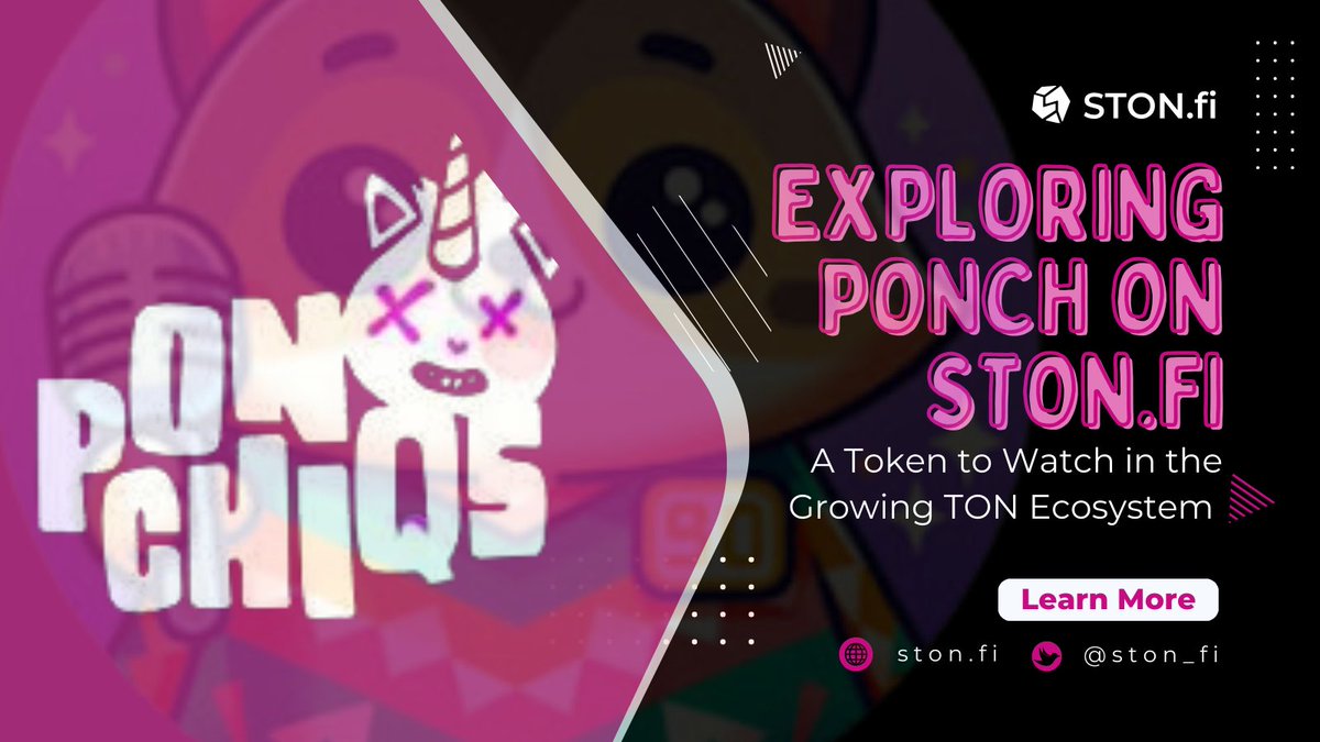 😎 Exploring new gems in the #TON ecosystem? 

1/The $PONCH token by <a href="/ponchiqs/">Ponchiqs</a> Studio is now live on STON.fi. It’s an exciting fusion of GameFi, Hollywood-style animations, and blockchain-powered entertainment. Here's why it caught attention!  

#PONCH #DeFi