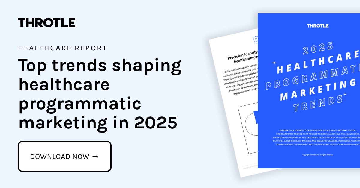 throtle_io's tweet photo. Download our free report, “Top Trends Shaping Healthcare Programmatic Marketing in 2025,” to explore the innovations and strategies redefining the healthcare programmatic industry. 

https://t.co/JD4O6t2Z7Z https://t.co/wKWU0FGJhv