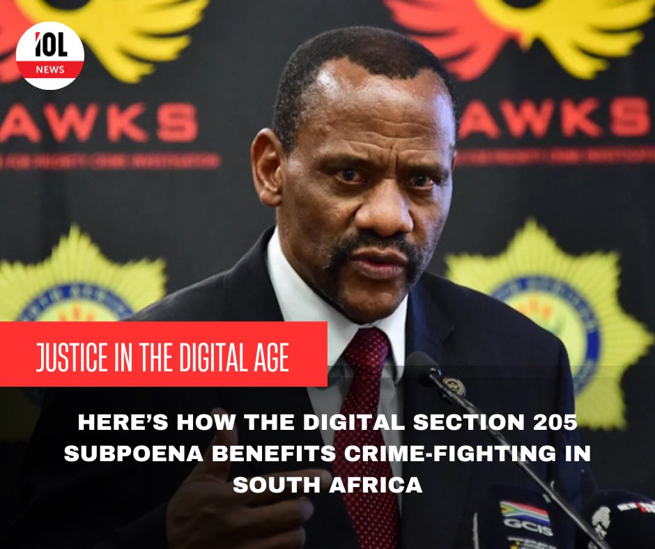 IOL's tweet photo. The digitalization of the Section 205 subpoena in South Africa is a significant step forward in the fight against crime. This innovation is enhancing the efficiency and effectiveness of crime-fighting efforts.
#news #digitaljustice #CrimeFighting #section205 #southafrica
Read on
https://t.co/3vIqnA2oIi