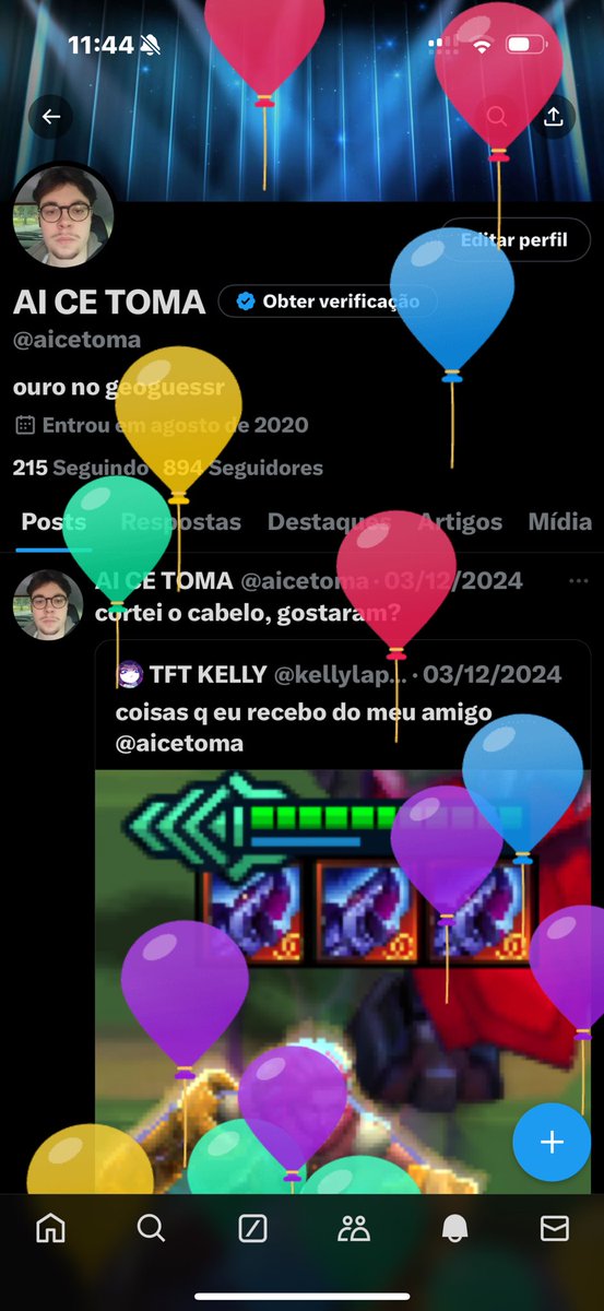 em pensar q hoje quebro a streak de 4 anos fazendo live no dia do meu aniversário :( 
qm sabe amanha eu faço uma e a gnt finge q trocou o dia…