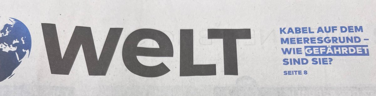 WELT-Interview: „Die technische Sicherheit wurde über die kriminelle und geopolitische gestellt“⚓Die Bedeutung von Seekabeln, ihre Anfälligkeit und mögliche Sabotageakte sowie notwendige Schutzmaßnahmen habe ich darin diskutiert.🌊welt.de/wissenschaft... (Paywall)