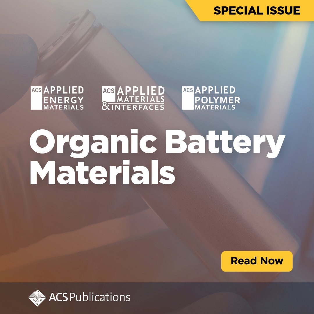 ACS Applied Polymer Materials, ACS Applied Energy Materials, and ACS Applied Materials &amp; Interfaces have teamed up to showcase new findings in the organic battery field.

Read this new Special Issue 👉 go.acs.org/bVj