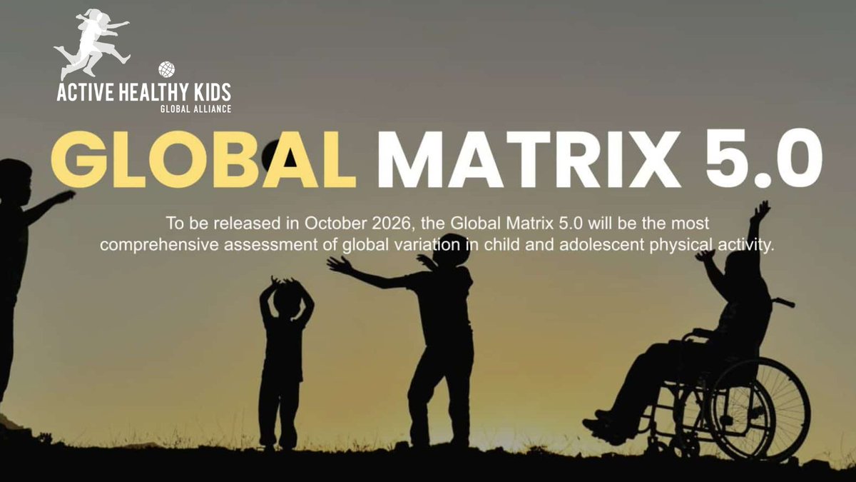 ❗️LAST REMINDER❗️ Please share❗️
The #GlobalMatrix 5.0 will be the most comprehensive assessment of children &amp; adolescents #PhysycalActivity!
Registration for participation is open until December 31, 2024. To register, please visit the registration page: activehealthykids.org/2024/12/10/reg…
