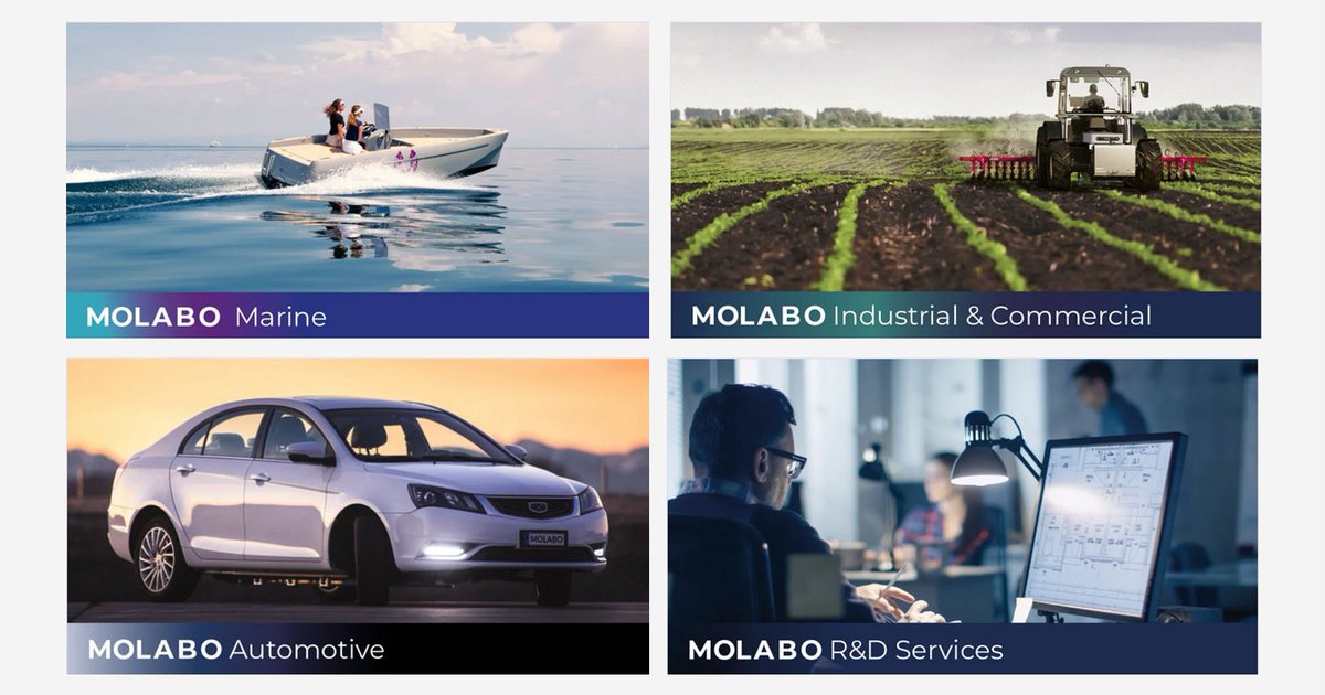 MOLABO’s 48V technology goes beyond #marine applications! 🚤 While marine remains a key focus, we also electrify #Automotive, #Industrial&amp;Commercial, and support projects with #R&amp;D services.

Discover more 👉 molabo.com/en/