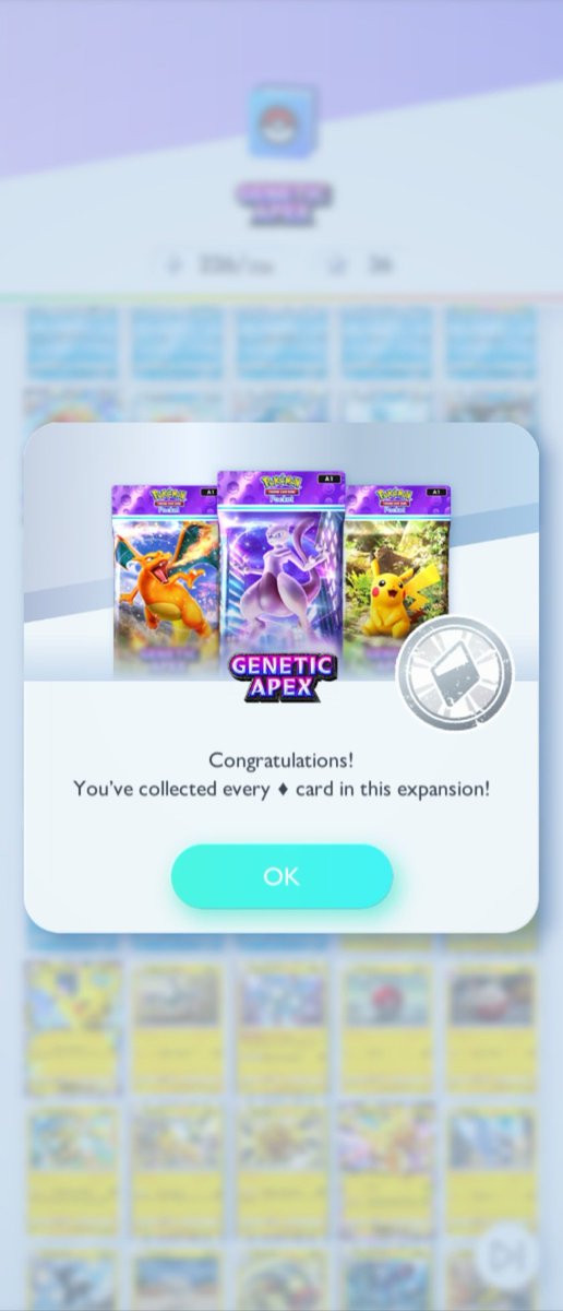 SkywardKeyblade's tweet photo. FINALLY!! 🎉🎉🎉
#PokemonTCGPocket https://t.co/1fbUg46qo2
