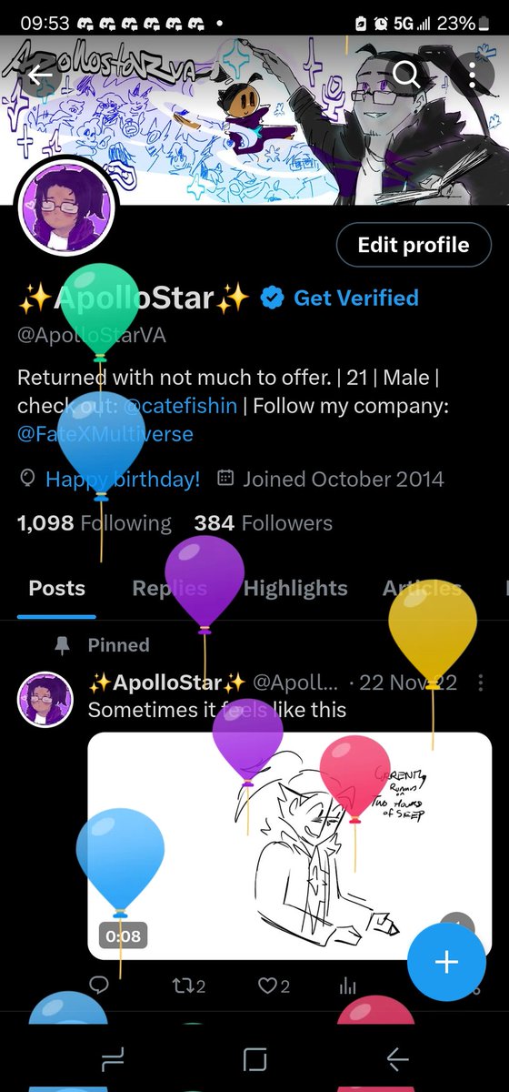 ApolloStarVA's tweet photo. Another year for me https://t.co/RGhffVCYpz
