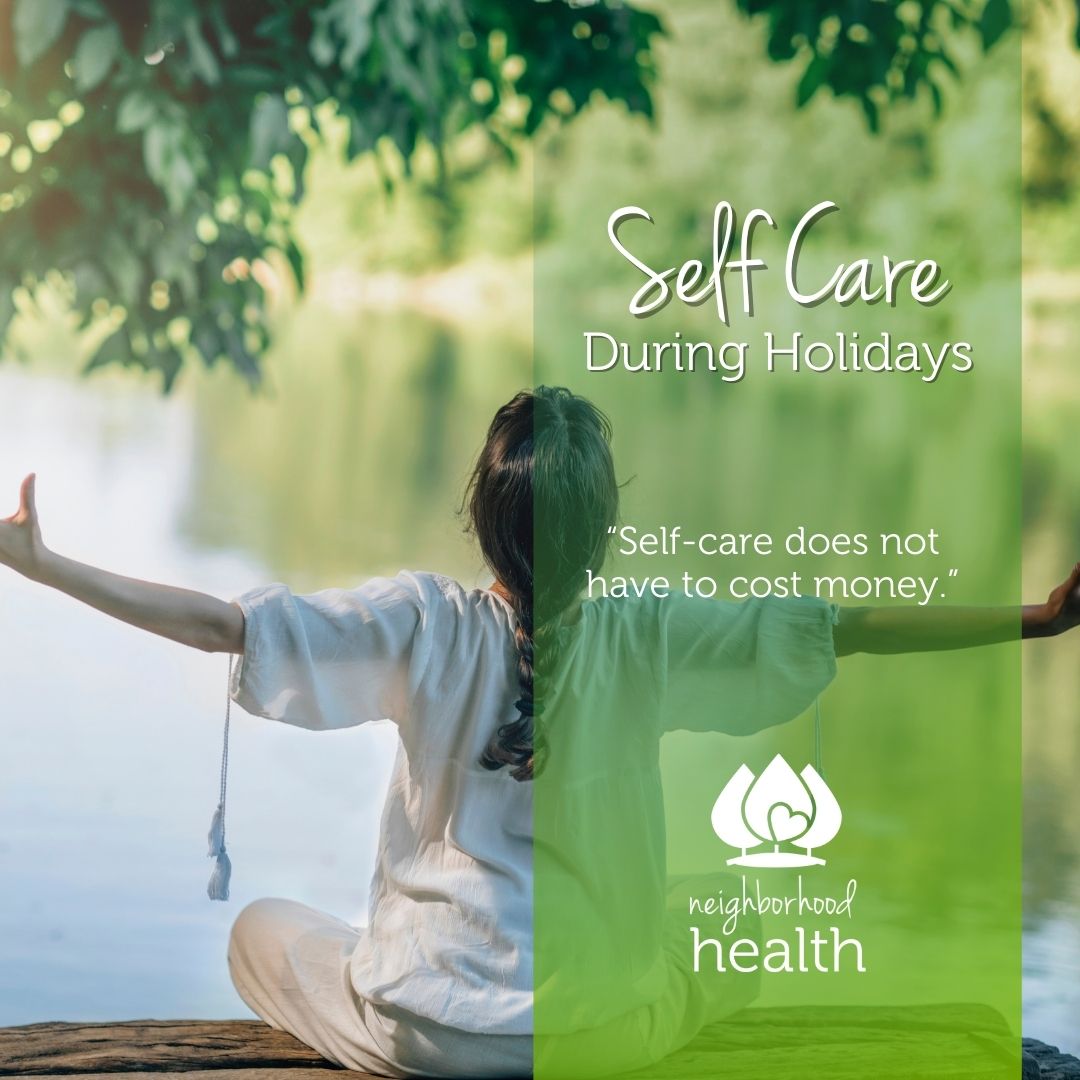 neighborhealth's tweet photo. The holiday season can be joyful but overwhelming. Prioritize self-care for your well-being! 💖 Simple practices like meditation, journaling, and deep breathing reduce stress. Take breaks to recharge! 🎁 You deserve it! #MentalHealthMatters #StressRelief https://t.co/bRyLxlYHhE