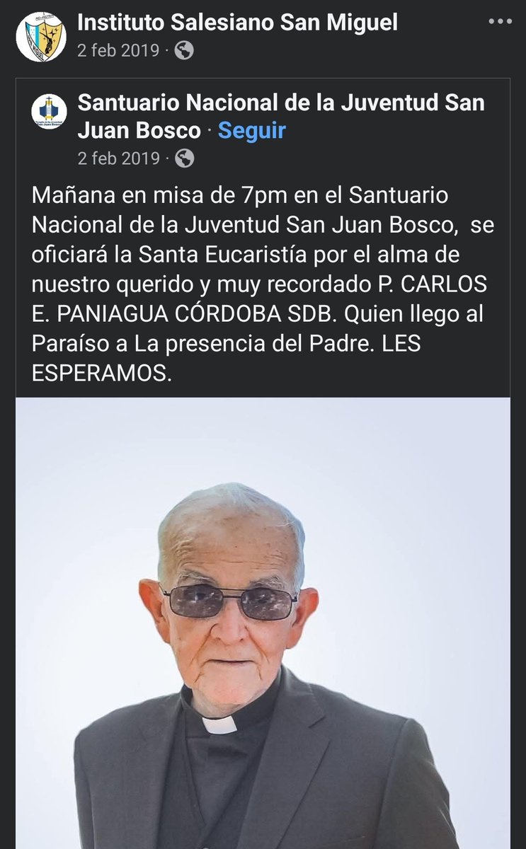 Charlie_Garciav's tweet photo. El padre Paniagua falleció en el 2019 @ca_acosta @fervarelahn @luislarahn @dentistadelrock https://t.co/b6inFvDUIY