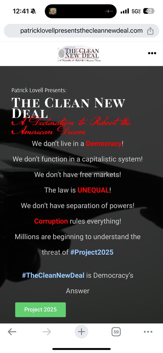 <a href="/Straticus2/">PhDemocrat🌈Resist HARD</a> What are you talking about? If you watch my vid you’ll hear it. If you watch my vids on YouTube, I’ve laid it out hundreds of times. I have the whole thing in writing that I post every day. Read it.
thecleannewdeal.org