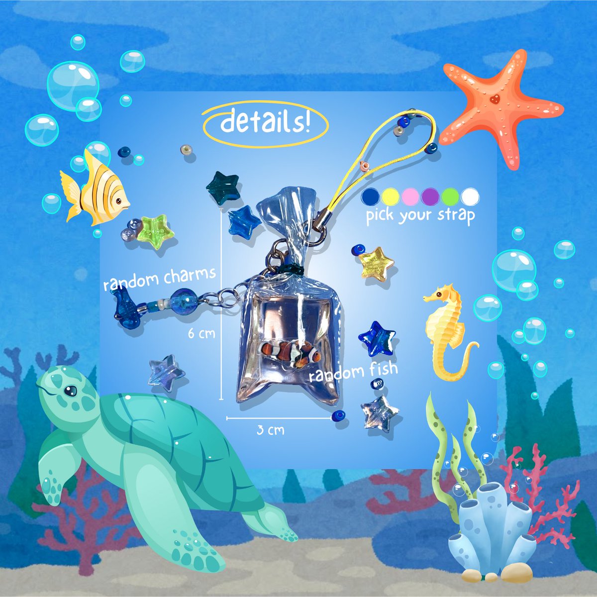 bitzybiz's tweet photo. 🫧🐟 𝐟𝐢𝐬𝐡 𝐢𝐧 𝐚 𝐛𝐚𝐠 𝐤𝐞𝐲𝐜𝐡𝐚𝐢𝐧 🐠🫧

𝗜𝗗𝗥 𝟭𝟳.𝟬𝟬𝟬 /𝗲𝗮

𓆝 material: resin
𓆟 size: 11 x 3 cm
𓆞 strap available: 
white, pink, purple, navy, yellow, green

🛒 link: https://t.co/oiLX9vTaKc
📦 ship from bekasi
 💌 dm for more info https://t.co/8l5UMrcbPH