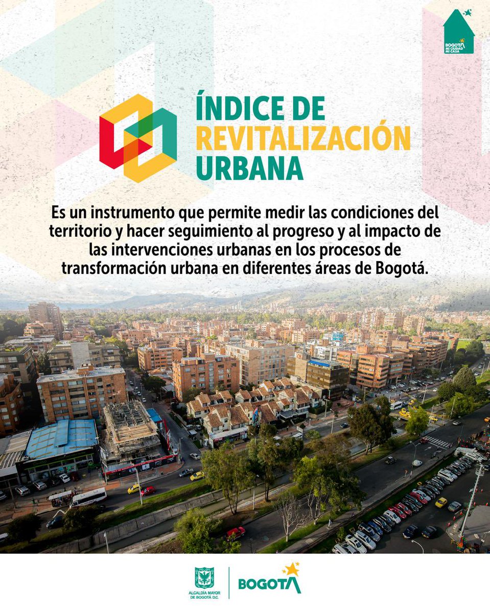 habitatbogota's tweet photo. ¡Tenemos una gran noticia para ti! 🤩 

En conjunto con la Infraestructura de Datos Espaciales (Ideca) de la Unidad Administrativa Especial de @CatastroBogota, desarrollamos un innovador Índice de #RevitalizaciónUrbana (IRU).

Conoce de qué se trata ⬇️ https://t.co/ebXfA2DIKp