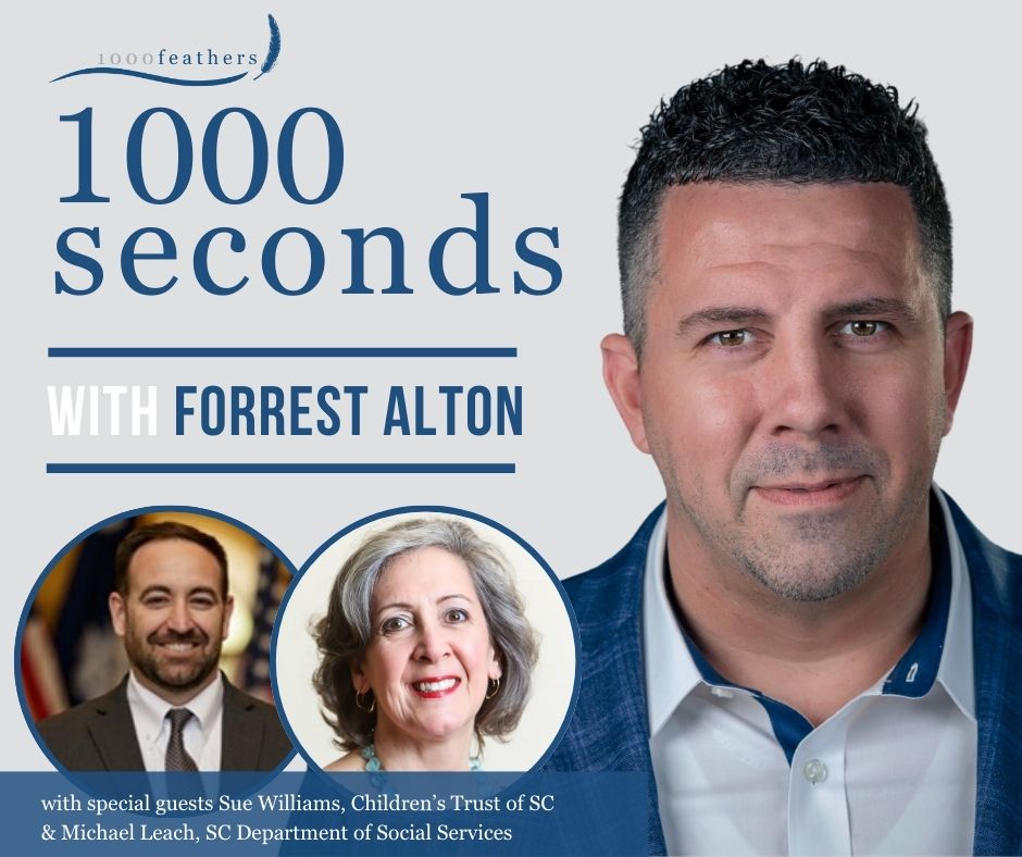 🎙️New 1000 Seconds episode!

<a href="/ForrestLAlton/">Forrest L. Alton</a> chats with Mike Leach (<a href="/SC_DSS/">SC Social Services</a> ) &amp; <a href="/Swilliams393/">Sue Williams</a>  (<a href="/ChildrensTrustS/">Children’s Trust of South Carolina</a>)—two incredible advocates for children &amp; families. Their passion &amp; insights will leave you inspired.

🎧 Listen now: youtu.be/A3tSvznwt4o
#ChildAdvocacy #1000Seconds