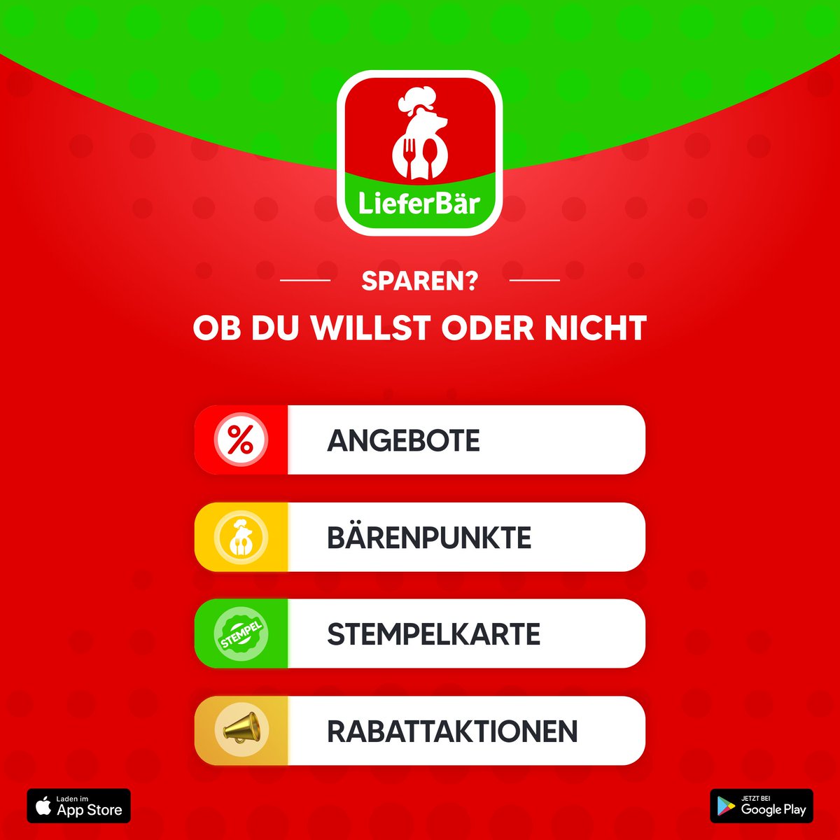 lieferbaer's tweet photo. Sparen Sparen Sparen 🙂 
#EssenBestellen #fooddelivery #Lieferung #Angebote #Heimservice https://t.co/59TJeQkpcy