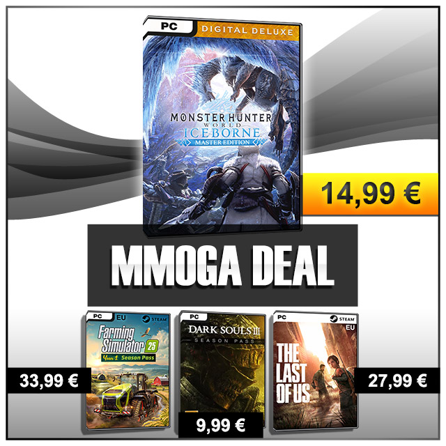 #MMOGADeal - Open World Monsterjagd inkl. Erweiterung, der Season Pass zum neuen LaWiSim, Bonus-Inhalte für Teil 3 einer Kultreihe und ein legendäres Playstation-Abenteuer für PC! Nur bis Freitag, 13. Dezember, 15 Uhr. #StaySafe

#MMOGA Deal-Übersicht: mmo.ga/Yy1e