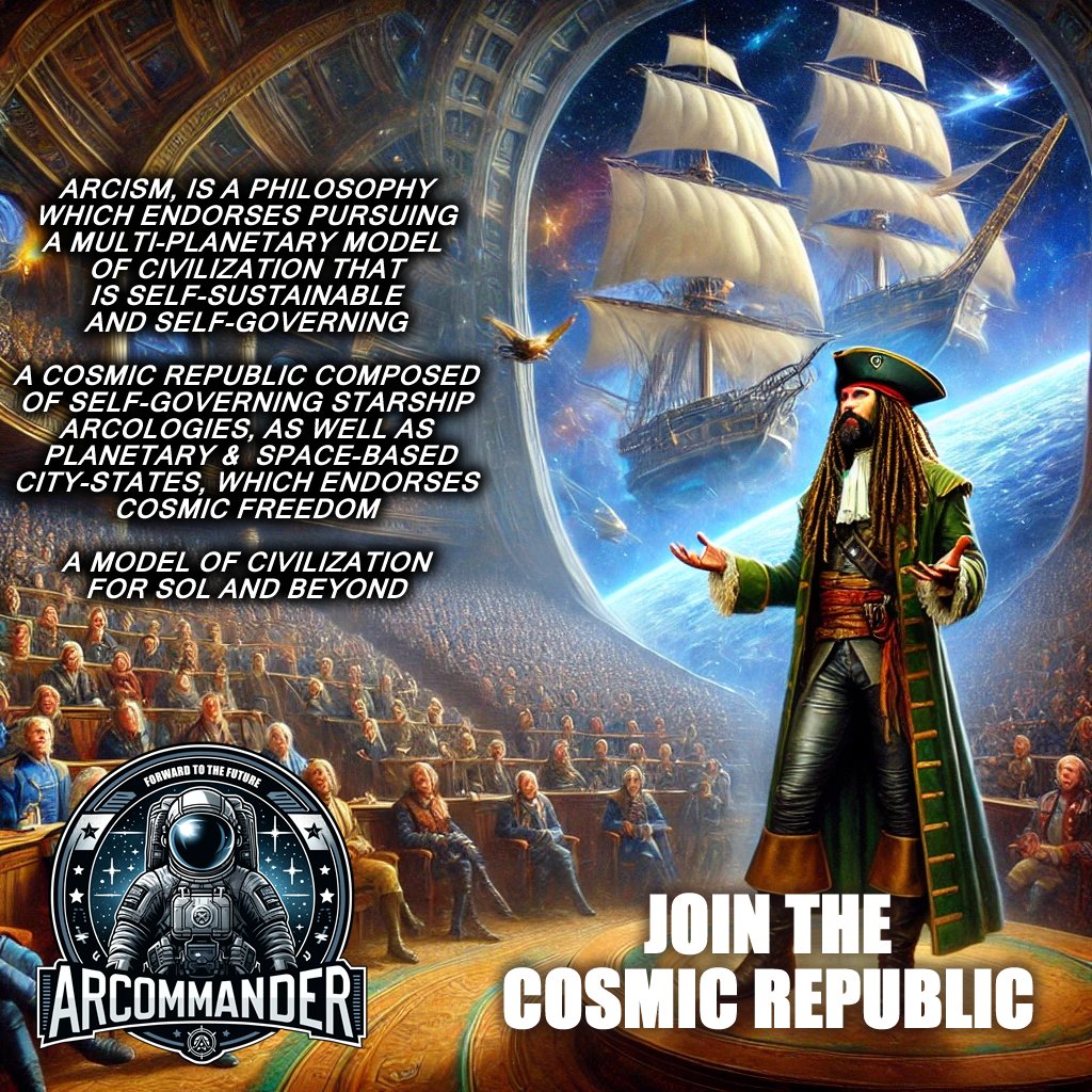 StarCptnDread's tweet image. Within 4 years, man will land on Mars... 
Envision Decentralized #CosmicFreedom
A Self-Sustainable Self-Governing City-State Model ✨ 
Space Age Arcology #SpaceColonies
amazon.com/dp/B0C5YNL93P
The Book of Arcism #SpaceArks #Arcism 
amazon.com/dp/B0CRDLJ8CP/
The STAR Republic