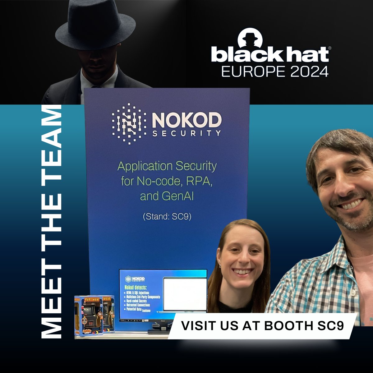 NokodSecurity's tweet image. The main conference of @BlackHatEvents Europe 2024 kicked off today, we extend a warm welcome to all attendees.
Our expert team—Mark Freeman and Leora Mor—is eager to engage in the phenomenal #BHEU2024 atmosphere. Visit us in the Startup City, Stand #SC09, to explore the fragile…