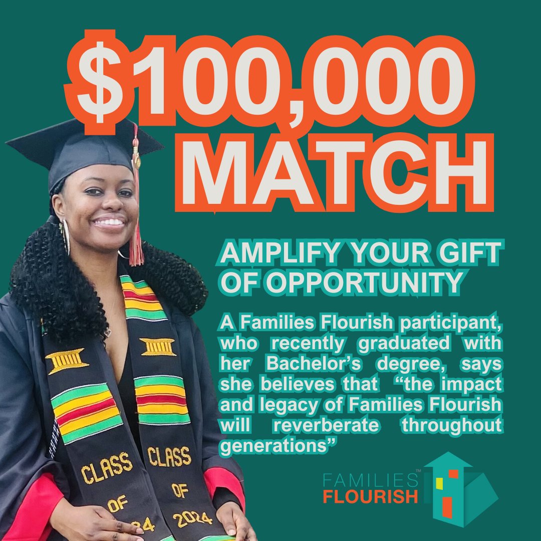 We are in the final day of our match campaign! Give now to have your gift of empowerment and opportunity AMPLIFIED. 
Give now: familiesflourish.org/2024-power-of-…