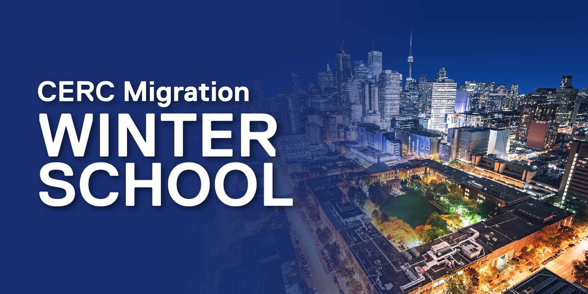 📊 APPLICATIONS DUE TOMORROW for the <a href="/cercmigration/">CERC Migration</a> Winter School, Feb. 18–21, 2025, at <a href="/TorontoMet/">Toronto Metropolitan University</a>. This intensive research methods training is open to graduate students, emerging scholars and practitioners. Apps due: Dec. 12, 2024. 🔗: torontomu.ca/cerc-migration…
