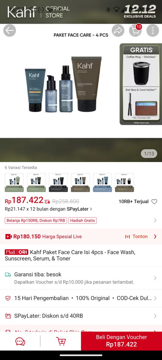 digtance's tweet image. kalo gini pasti ngeborong face care kahf di Shopee 
shorturl.at/pVTUA 
#FOMOAlert #PromoGuncang 1212