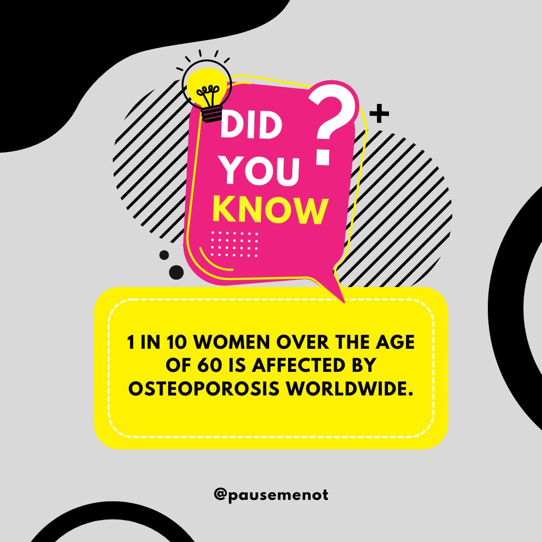 PauseMeNot's tweet photo. Osteoporosis during menopause can show up differently for everyone, and its early symptoms are often rare and hard to spot.

While osteoporosis is one of the more silent symptoms of menopause, it doesn’t have to be dangerous. 

READ ON: https://t.co/0ywEi2YOJn https://t.co/TgWYqv2yTo