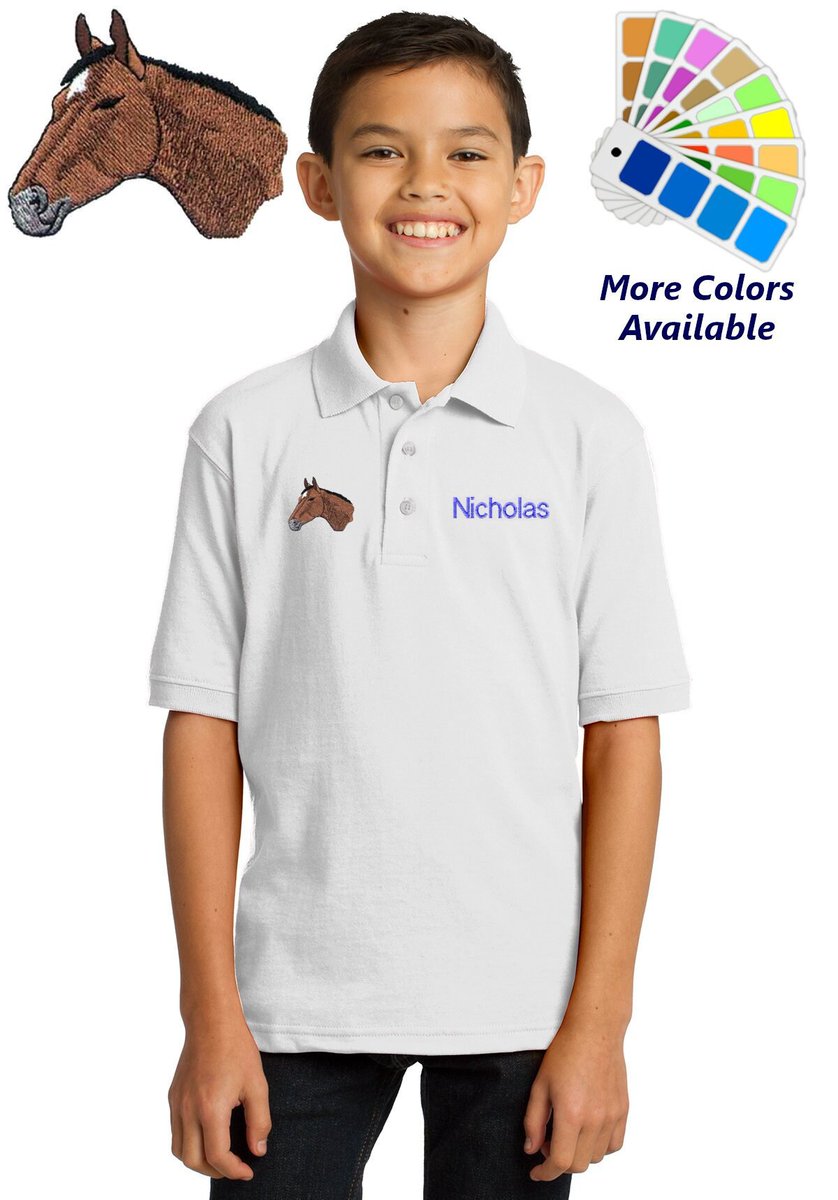 MyKidsApron's tweet image. Personalized Kids Polo Shirt Embroidered Horse Monogrammed with a Name or Text of Your Choice etsy.com/listing/679959…
 #SchoolShirt #ChildrensPolo