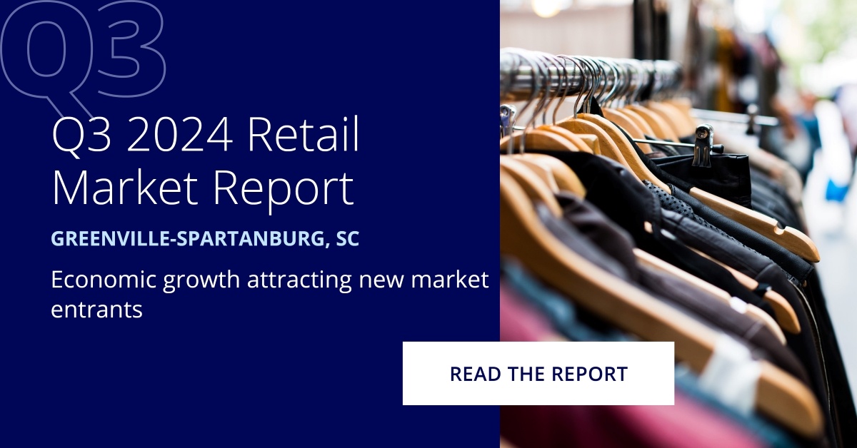 ColliersSC's tweet image. Just released: Q3 2024 #Retail #Greenville #Spartanburg Report - Economic growth attracting new market entrants.
Read the full report here: hubs.ly/Q02_bvXH0