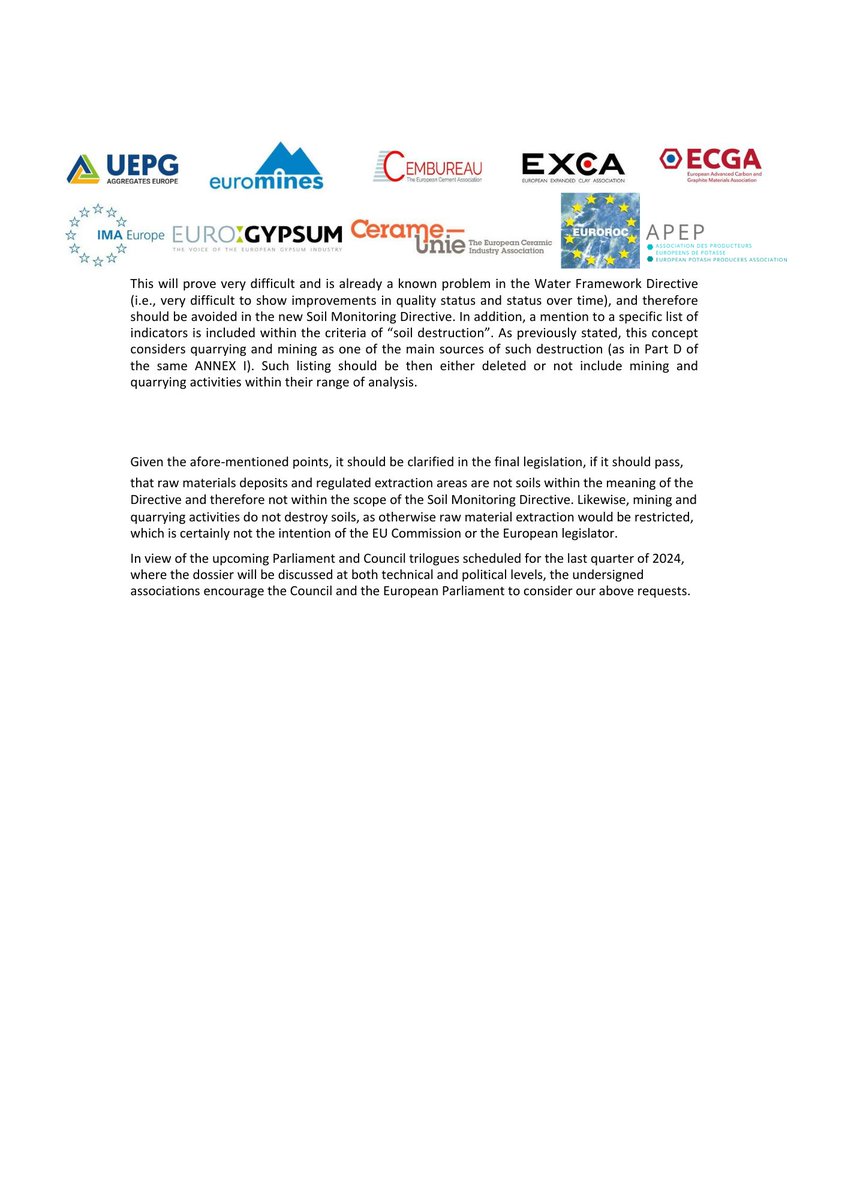 How can we ensure a sustainable, competitive Europe while supporting vital industries like raw material extraction? The proposed Soil Monitoring and Resilience Directive (SML) raises important questions—and we believe there must be a balanced path forward.