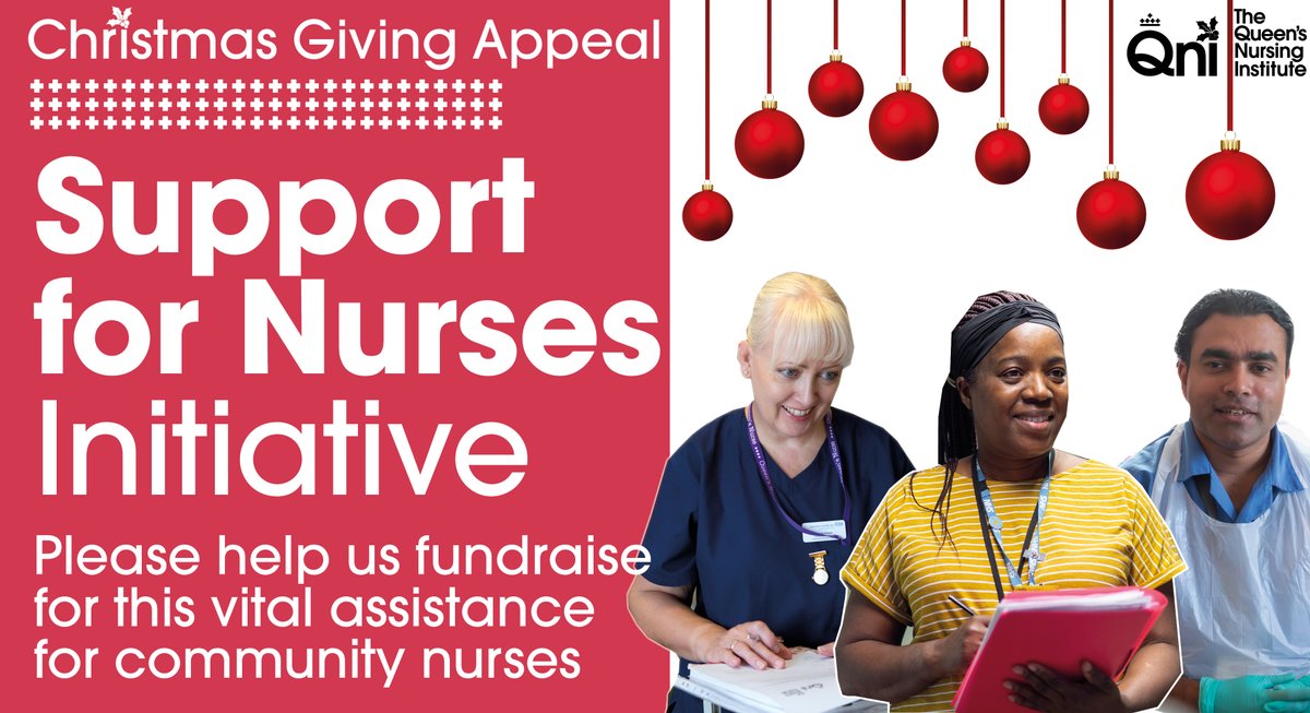 🎄 The QNI has launched its Christmas Giving campaign to raise funds for its Support for Nurses programme which provides vital assistance to community nurses.

Find out more about the QNI's Christmas Giving Campaign and how you can support us here 👉 qni.org.uk/news-and-event…