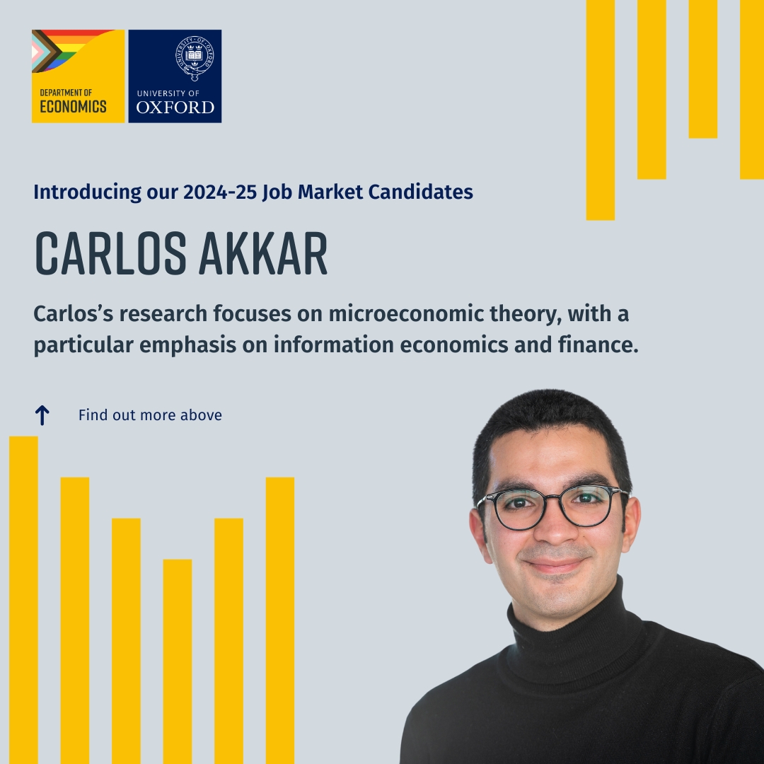 In his JMP, Carlos shows that more information about the asset on offer can «reduce» efficiency in decentralised markets by exacerbating an adverse selection problem. He explains how and when, and what this means for financial regulation. To learn more: bit.ly/499n7QK
