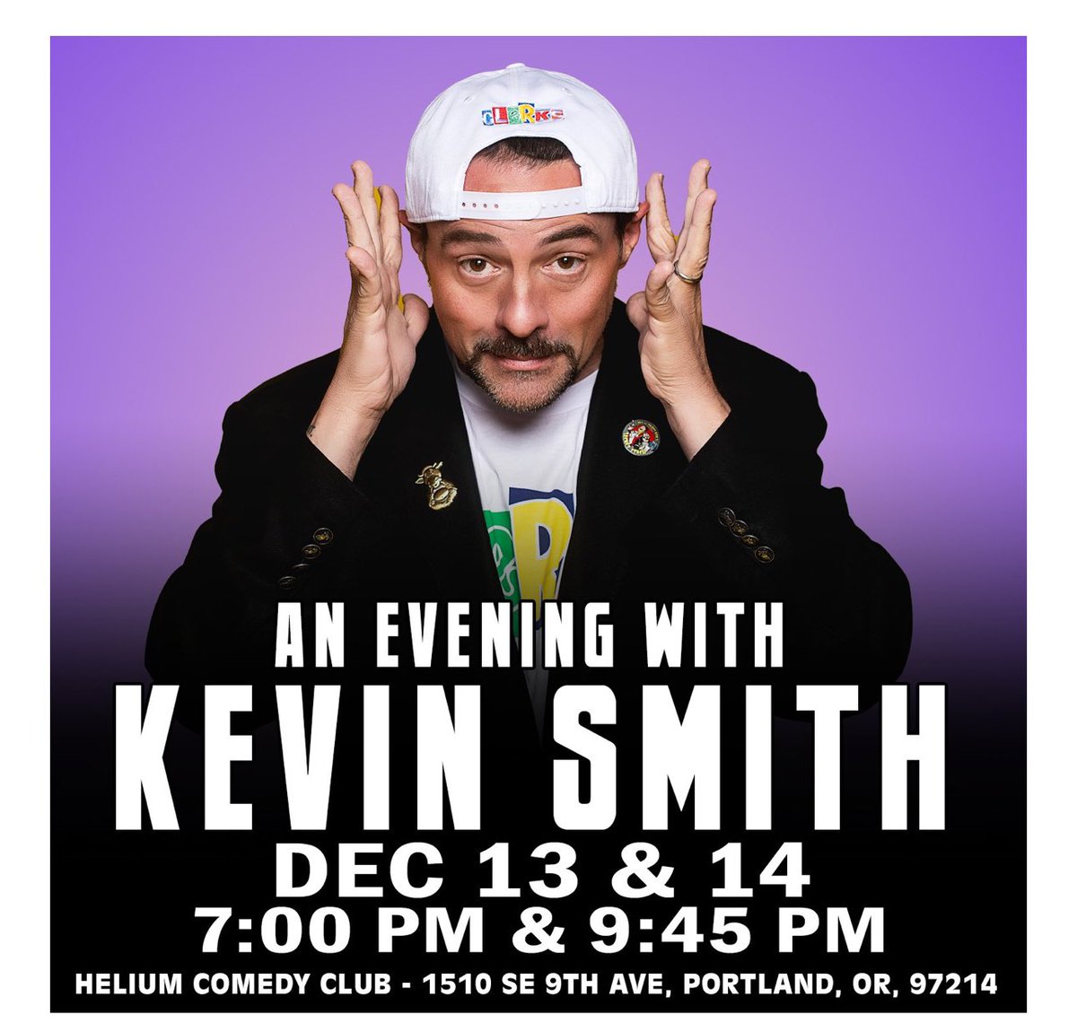 ThatKevinSmith's tweet photo. PORTLAND, OREGON!
There are 2 ways to see me this weekend!
1) At @HeliumComedyPdx Friday &amp; Saturday night! The 2 early shows are sold out but the 2 late shows still have tickets left: https://t.co/dllMjsyPEC
2) Signing comics at @PortlandTFAW, Saturday from 2 to 4! https://t.co/lXfCebYYeX