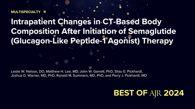 This study finds automated CT-based AI tools provide biomarkers of body composition changes in patients using semaglutide beyond that which is evident by standard clinical measures.

ajronline.org/doi/10.2214/AJ…