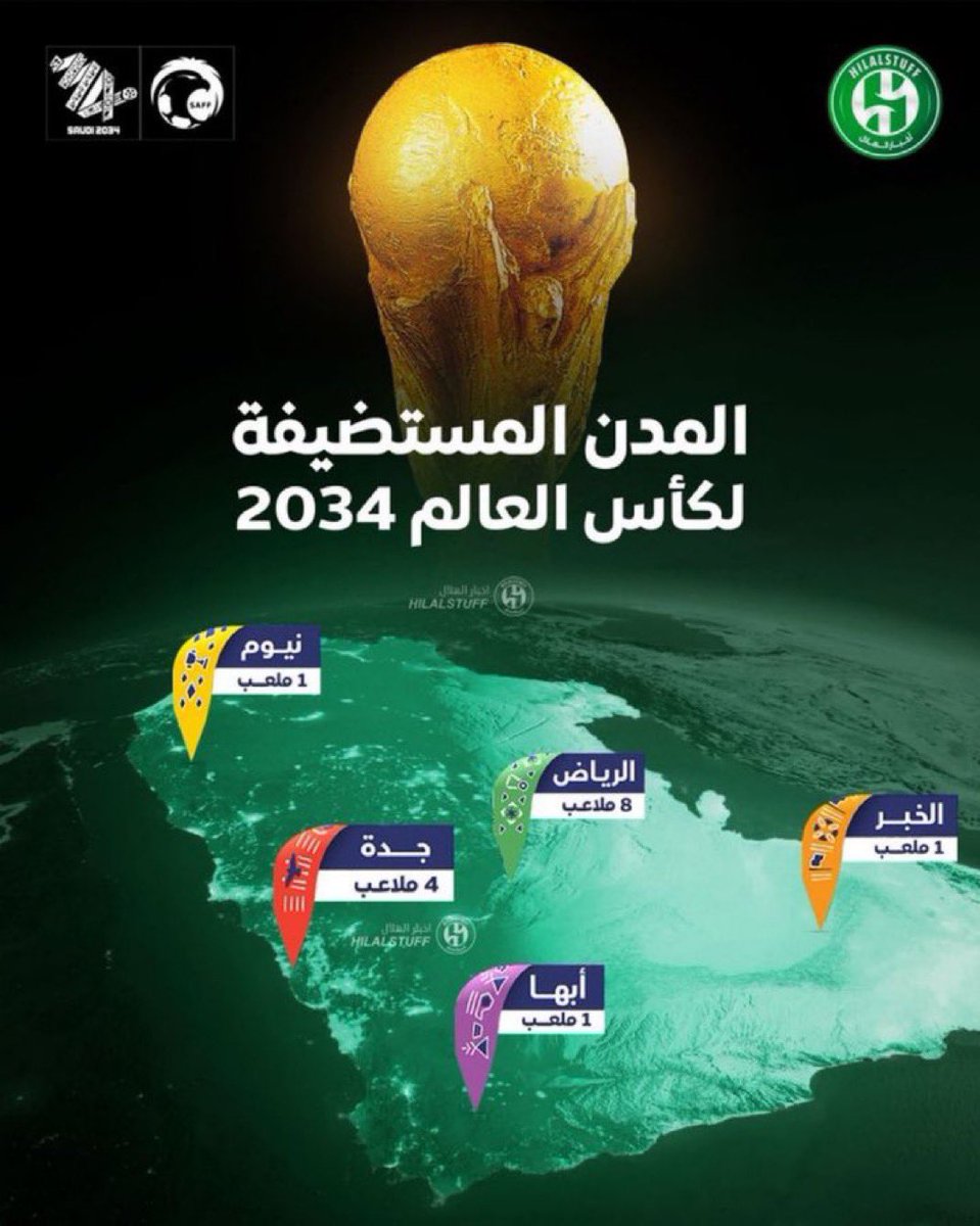 ibrahim86's tweet photo. رسميًا :

المملكة العربية السعودية تستضيف كاس العالم 2034م 🇸🇦
#كاس_العالم_2034 https://t.co/NG4TdDLB7e