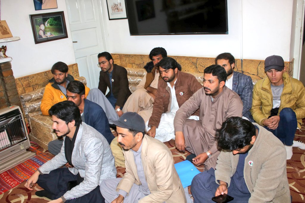The PSF Balochistan delegation, led by President Engr. Jahangir Baloch <a href="/ComradeJKBaloch/">Engr. Jahangir Baloch</a>, held a meeting with the youngest MNA of <a href="/PPP_Org/">Pakistan Peoples Party - PPP</a>, Nawabzada <a href="/JamalRaisani/">Nawabzada Jamal Khan Raisani</a>.
Provincial, Divisional, District and Unit barriers were present.
#Rising_PSF