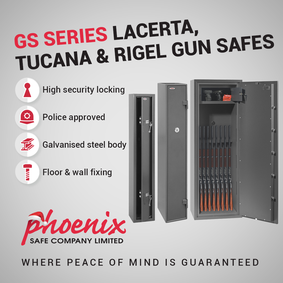 Phoenix_Safe_Co's tweet image. Explore the Lacerta GS8000, Tucana GS8015, and Rigel GS8020 Series gun safes. Each model is designed to offer robust security along with distinct features and benefits, ensuring there's a perfect option for every need and preference. #PhoenixSafe #GunStorage #gunsafe #PhoenixGS
