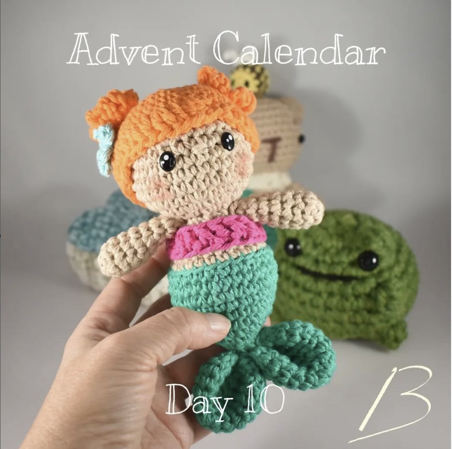 Belengeuve's tweet photo. Advent Calendar by @allfromjade #jadesadventcalendar

Day 10: Mermaid by @thefriendlyredfox

#belio #beliocrochet #amigurumi #crochet #ganchillo #mermaid #sirena https://t.co/Ocjk8c8JsR