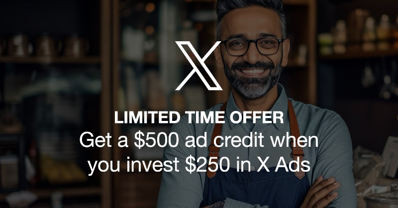 Nagajampana30's tweet photo. "Who's ready to level up their brand? Spend $250, Get $500 in Ad Credits + a Blue Check Mark ✅! Elevate your brand's trust & visibility on X.
comment below if you're in!
#XAdvertising #VerifiedBoost #GrowWithX https://t.co/fLETMrNy8y