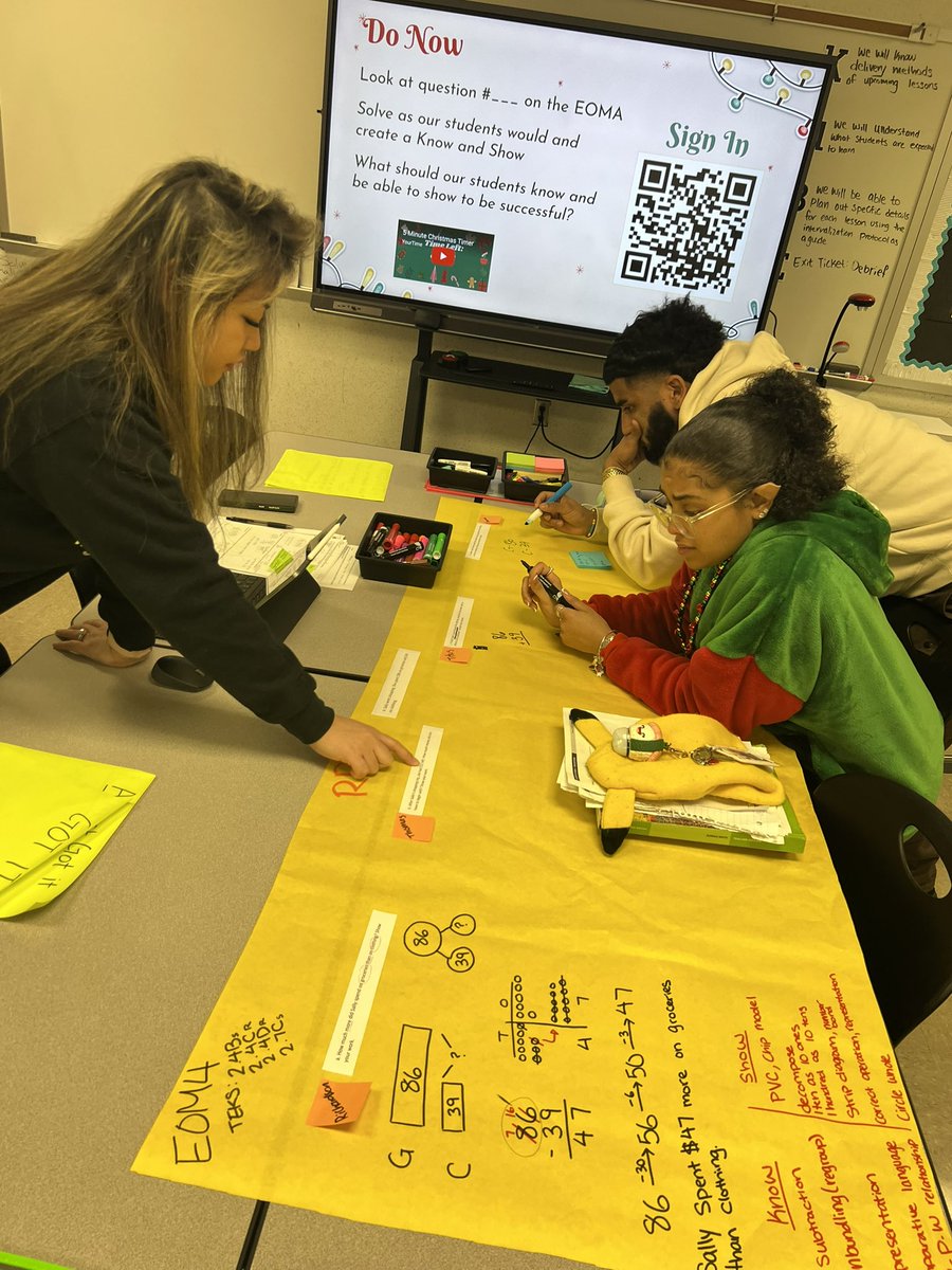 Shout out Richardson, Garcia and Titus for working through their do now during CBPL!