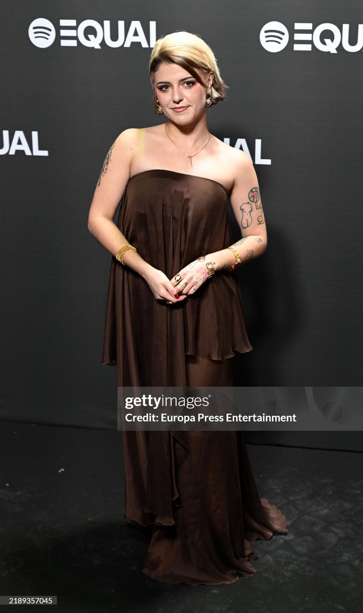 Alba Reche en la alfombra del photocall de la cena benéfica del evento de Spotify EQUAL organizado por <a href="/SpotifySpain/">Spotify Spain</a> 🤎

©️ Europa Press Entertainment