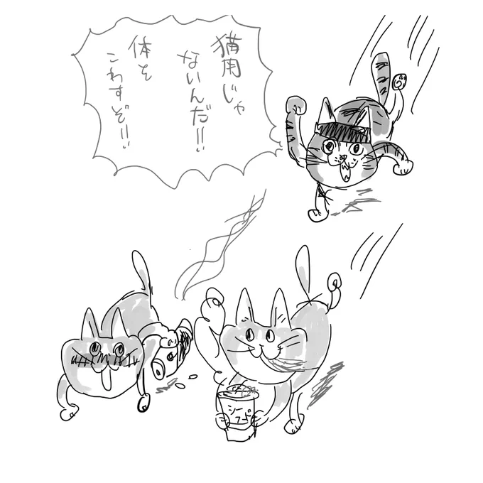 見知らぬ猫の為に怒る文蔵 #ラーメン赤猫 #仕事猫 