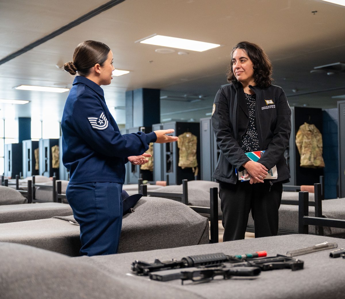 usairforce's tweet photo. Under Secretary of the Air Force Melissa Dalton recently visited the 37th Training Wing @JBSA_Official where she toured training facilities for both Airmen basic training and military working dogs. 
✈️ 🎓 🐕 https://t.co/aI9BtgRHi7